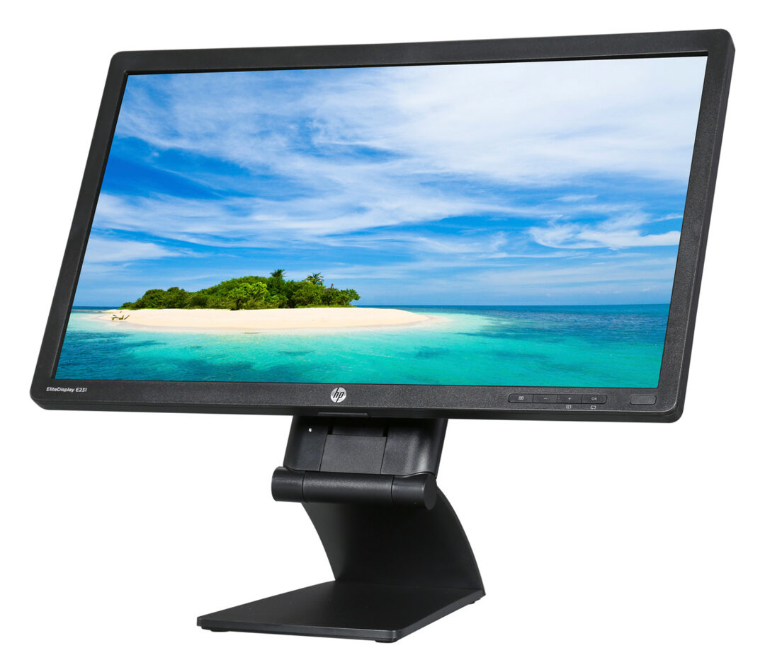 Refurbished HP E231 23" Monitor – 23" · VGA+DP · Refurbished LCD